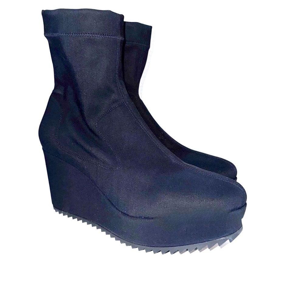 Pedro Garcia Urbana Black Stretch Wedge Ankle Boots 41=11